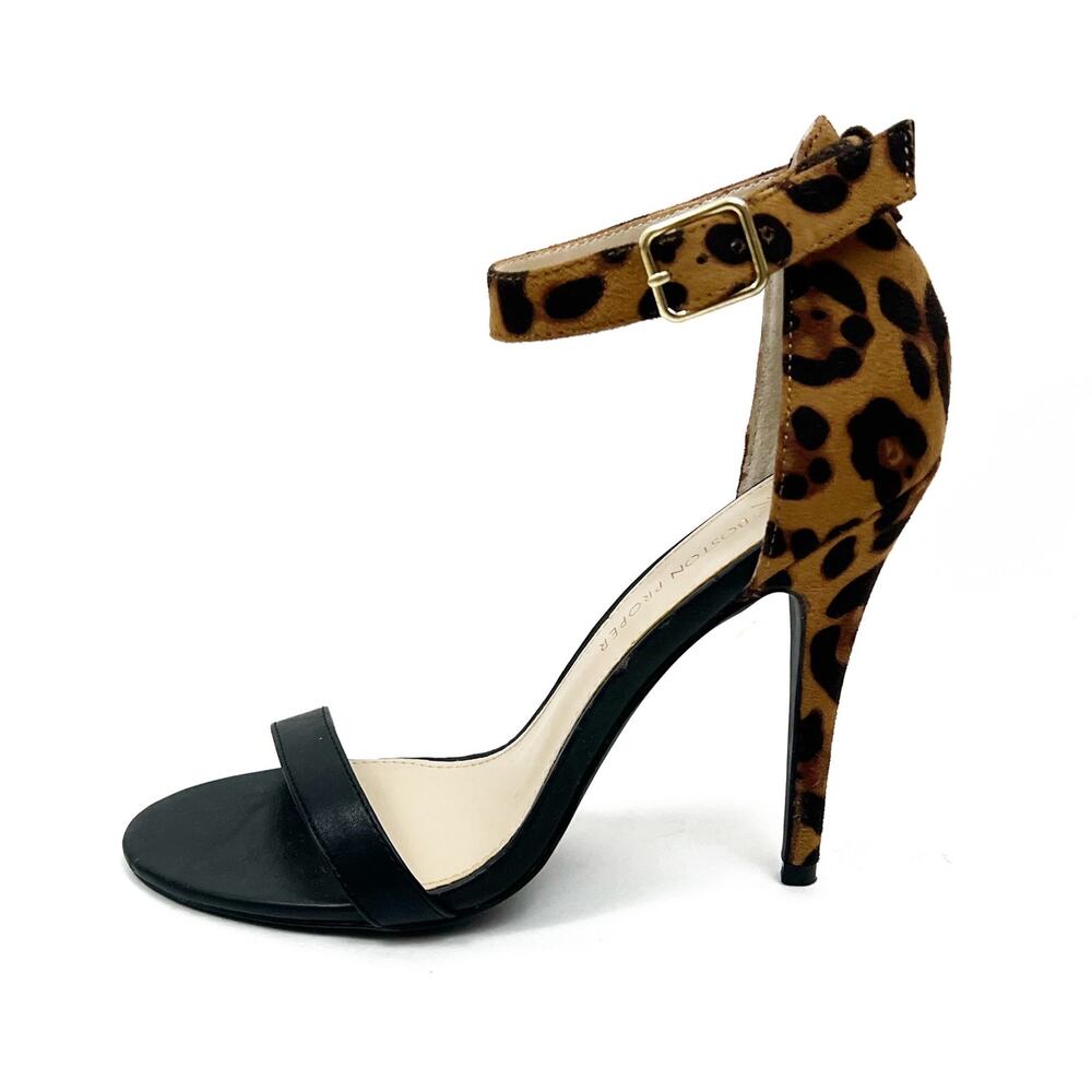 NEW Boston Proper Rabia Leopard Animal Print Ankle Strap Heels Size 8.5
